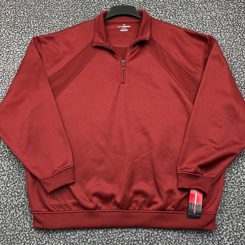 Grand Slam Golf Sweatshirt Men XXL Red Long Sleeve Quarter Zip New 2XL